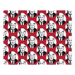 Trump Retro Face Pattern Maga Red Us Patriot Double Sided Flano Blanket (large)  by snek