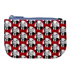 Trump Retro Face Pattern Maga Red Us Patriot Large Coin Purse by snek