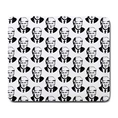 Trump Retro Face Pattern Maga Black And White Us Patriot Large Mousepads by snek