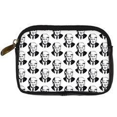 Trump Retro Face Pattern Maga Black And White Us Patriot Digital Camera Leather Case by snek