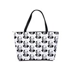 Trump Retro Face Pattern MAGA Black and white US Patriot Classic Shoulder Handbag Back