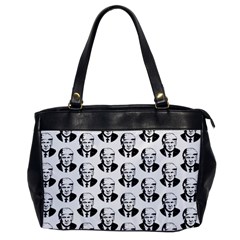 Trump Retro Face Pattern Maga Black And White Us Patriot Oversize Office Handbag by snek