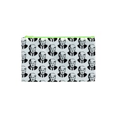 Trump Retro Face Pattern Maga Black And White Us Patriot Cosmetic Bag (xs) by snek