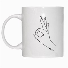 A-ok Perfect Handsign Maga Pro-trump Patriot Black And White White Mugs by snek