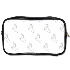 A-ok Perfect Handsign Maga Pro-trump Patriot Black And White Toiletries Bag (two Sides) by snek