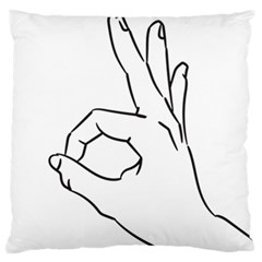 A-ok Perfect Handsign Maga Pro-trump Patriot Black And White Standard Flano Cushion Case (one Side) by snek