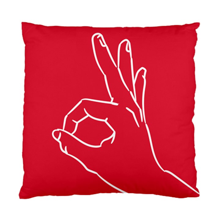 A-Ok Perfect handsign MAGA Pro-Trump Patriot on MAGA red background Standard Cushion Case (Two Sides)