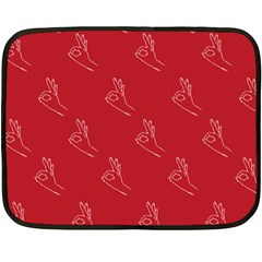 A-ok Perfect Handsign Maga Pro-trump Patriot On Maga Red Background Double Sided Fleece Blanket (mini) 