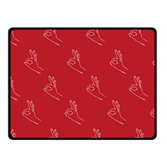 A-ok Perfect Handsign Maga Pro-trump Patriot On Maga Red Background Fleece Blanket (small) by snek