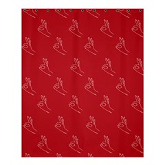 A-ok Perfect Handsign Maga Pro-trump Patriot On Maga Red Background Shower Curtain 60  X 72  (medium)  by snek