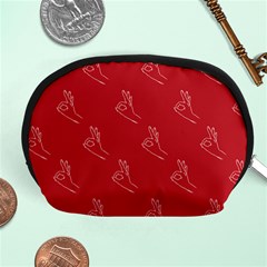 A-ok Perfect Handsign Maga Pro-trump Patriot On Maga Red Background Accessory Pouch (medium) by snek