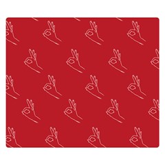 A-ok Perfect Handsign Maga Pro-trump Patriot On Maga Red Background Double Sided Flano Blanket (small)  by snek