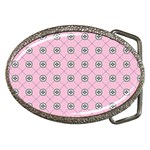 Kekistan logo pattern on pink background Belt Buckles Front