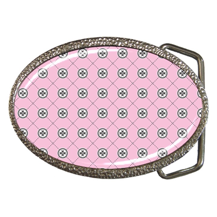 Kekistan logo pattern on pink background Belt Buckles