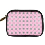 Kekistan logo pattern on pink background Digital Camera Leather Case Front