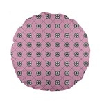 Kekistan logo pattern on pink background Standard 15  Premium Round Cushions Front