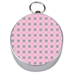 Kekistan Logo Pattern On Pink Background Silver Compasses by snek