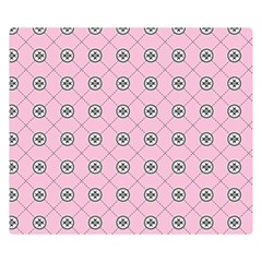 Kekistan Logo Pattern On Pink Background Double Sided Flano Blanket (small)  by snek