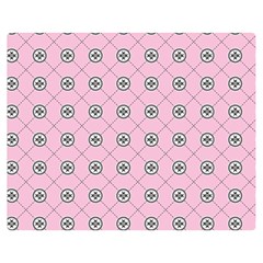 Kekistan Logo Pattern On Pink Background Double Sided Flano Blanket (medium)  by snek