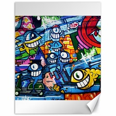 Graffiti Urban Colorful Graffiti Cartoon Fish Canvas 18  X 24  by genx