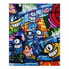 Graffiti Urban colorful graffiti cartoon fish Shower Curtain 60  x 72  (Medium) 