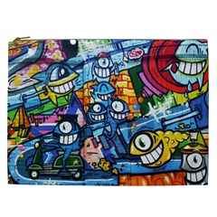 Graffiti Urban Colorful Graffiti Cartoon Fish Cosmetic Bag (xxl) by genx