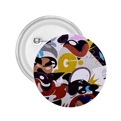 Graffiti Urban Colorful Graffiti City Wall Hip Hop Music Singers 2 25  Buttons by genx