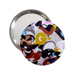 Graffiti Urban Colorful Graffiti City Wall Hip Hop Music Singers 2 25  Handbag Mirrors by genx