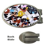 Graffiti Urban colorful graffiti city wall hip hop music singers Money Clips (Oval)  Front