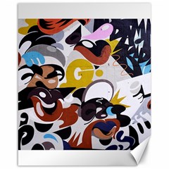 Graffiti Urban Colorful Graffiti City Wall Hip Hop Music Singers Canvas 16  X 20  by genx