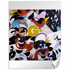 Graffiti Urban Colorful Graffiti City Wall Hip Hop Music Singers Canvas 18  X 24  by genx