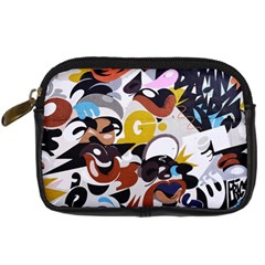 Graffiti Urban Colorful Graffiti City Wall Hip Hop Music Singers Digital Camera Leather Case by genx