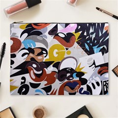 Graffiti Urban Colorful Graffiti City Wall Hip Hop Music Singers Cosmetic Bag (xl) by genx