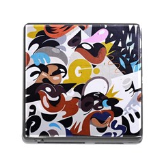 Graffiti Urban Colorful Graffiti City Wall Hip Hop Music Singers Memory Card Reader (square 5 Slot) by genx