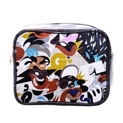 Graffiti Urban Colorful Graffiti City Wall Hip Hop Music Singers Mini Toiletries Bag (one Side) by genx