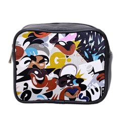 Graffiti Urban Colorful Graffiti City Wall Hip Hop Music Singers Mini Toiletries Bag (two Sides) by genx