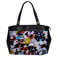 Graffiti Urban Colorful Graffiti City Wall Hip Hop Music Singers Oversize Office Handbag by genx