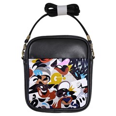 Graffiti Urban Colorful Graffiti City Wall Hip Hop Music Singers Girls Sling Bag by genx