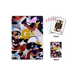 Graffiti Urban Colorful Graffiti City Wall Hip Hop Music Singers Playing Cards (mini) by genx