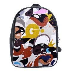 Graffiti Urban Colorful Graffiti City Wall Hip Hop Music Singers School Bag (xl) by genx