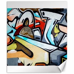 Blue Face King Graffiti Street Art Urban Blue And Orange Face Abstract Hiphop Canvas 8  X 10  by genx