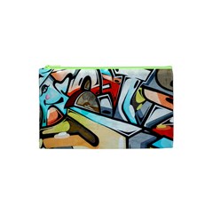 Blue Face King Graffiti Street Art Urban Blue And Orange Face Abstract Hiphop Cosmetic Bag (xs) by genx