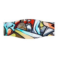 Blue Face King Graffiti Street Art Urban Blue And Orange Face Abstract Hiphop Stretchable Headband by genx