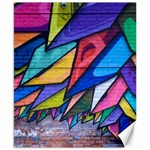 Urban colorful graffiti brick wall industrial scale abstract pattern Canvas 8  x 10  8.15 x9.66  Canvas - 1