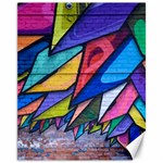 Urban colorful graffiti brick wall industrial scale abstract pattern Canvas 11  x 14  10.95 x13.48  Canvas - 1