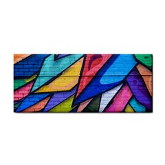 Urban Colorful Graffiti Brick Wall Industrial Scale Abstract Pattern Hand Towel