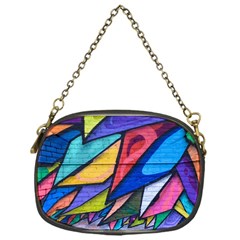 Urban Colorful Graffiti Brick Wall Industrial Scale Abstract Pattern Chain Purse (one Side) by genx