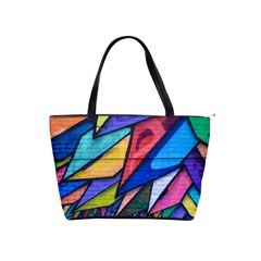 Urban Colorful Graffiti Brick Wall Industrial Scale Abstract Pattern Classic Shoulder Handbag by genx