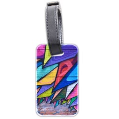 Urban Colorful Graffiti Brick Wall Industrial Scale Abstract Pattern Luggage Tags (two Sides) by genx