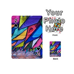 Urban Colorful Graffiti Brick Wall Industrial Scale Abstract Pattern Playing Cards 54 (mini)